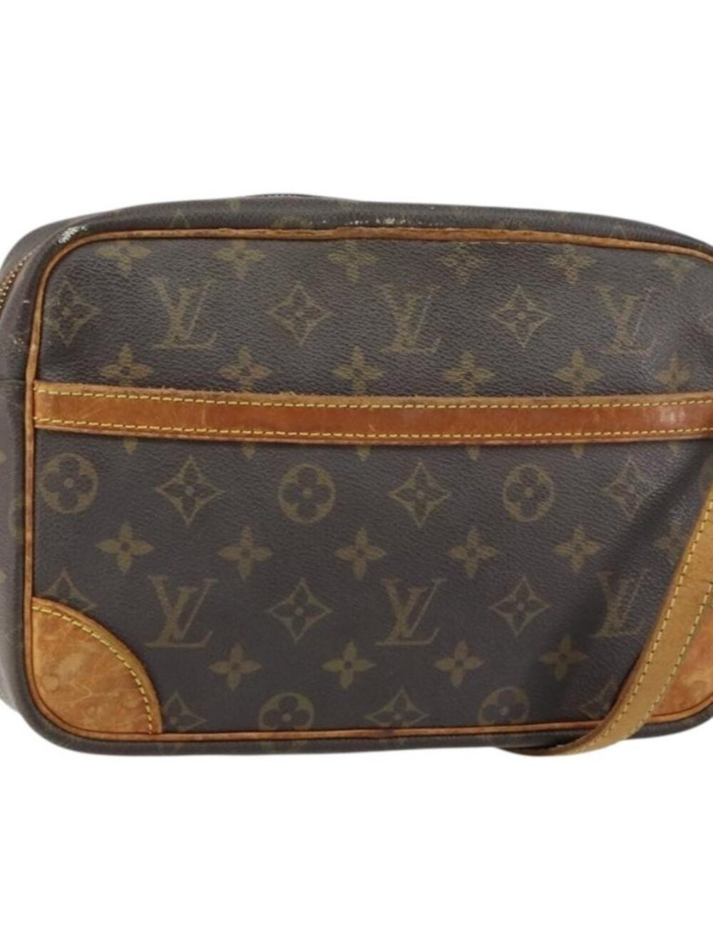 Authentic LOUIS VUITTON Monogram Trocadero 27 Shoulder Bag M51274 LV
